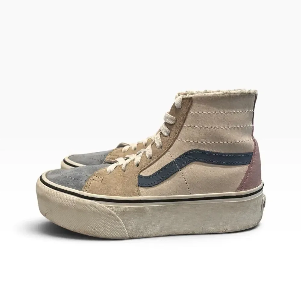 Vans Sk8-Hi Women’s 6 M 4.5 Pastel Suede Sherpa HEIQ Water Repellent High Top